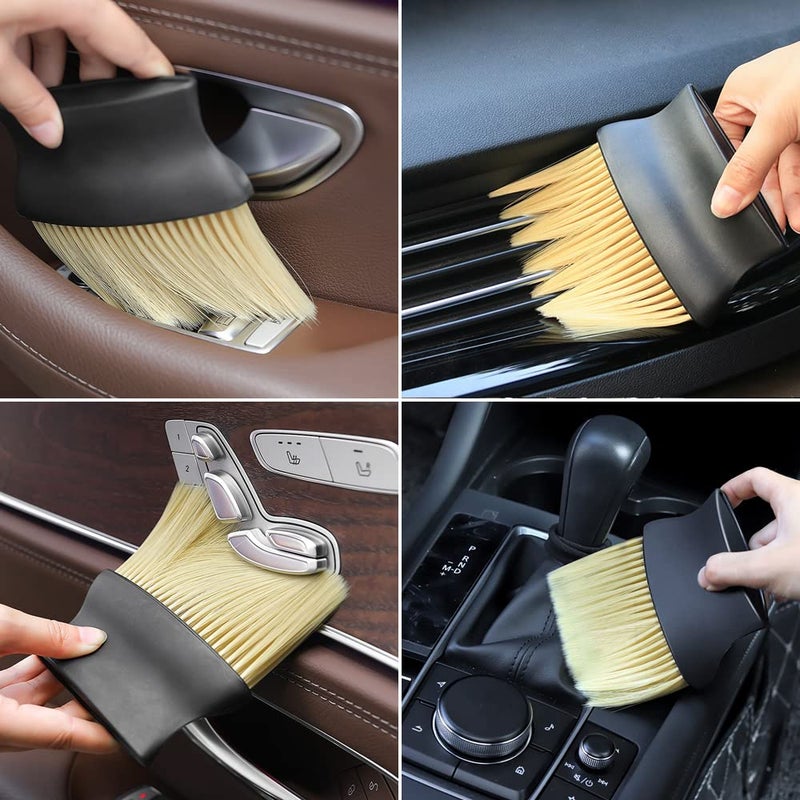 leuapl Auto Interior Dust Brush  Car Cleaning Brushes Duster  Soft Bristles Detailing Brush Dusting Tool for Automotive Dashboard  Air Conditioner Vents  Leather  Computer Scratch Free - Image 2